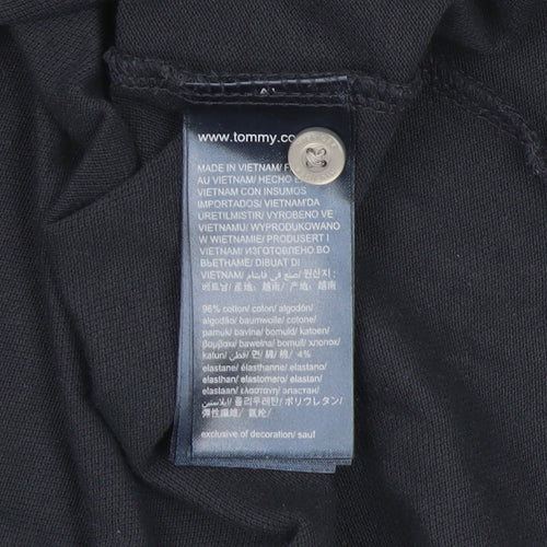 Tommy Hilfiger Men's Black Polo Shirt M Slim Fit