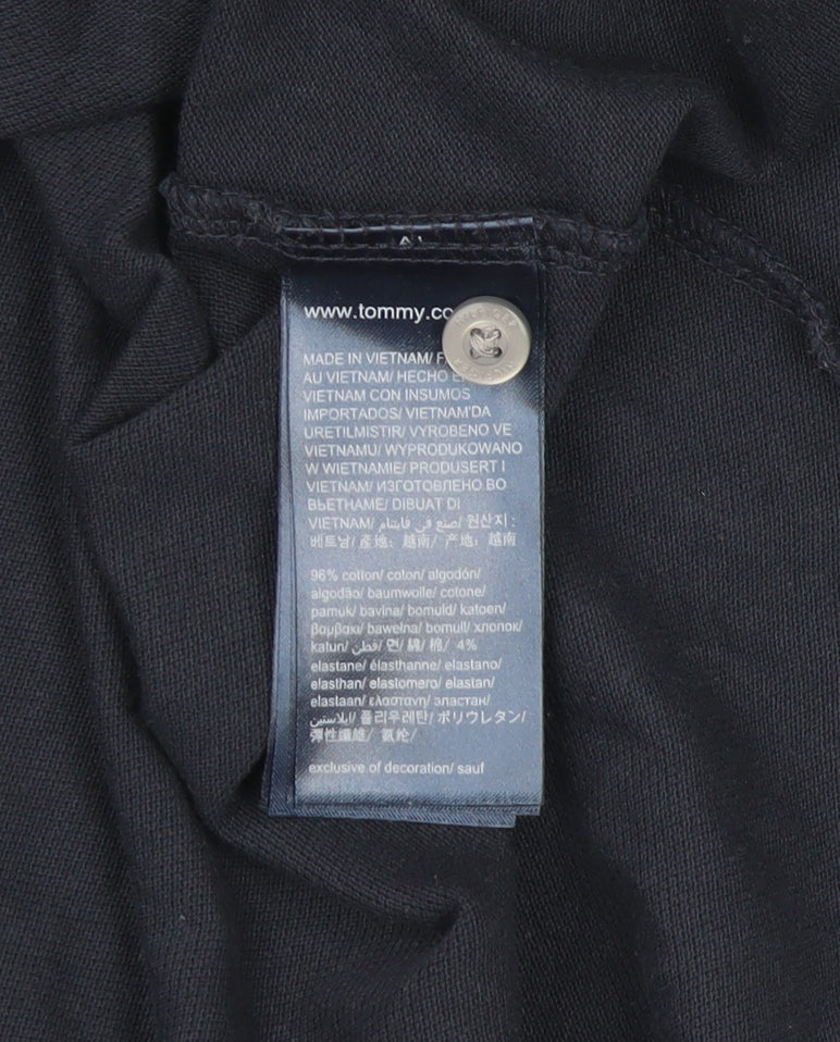 Tommy Hilfiger Men's Black Polo Shirt M Slim Fit