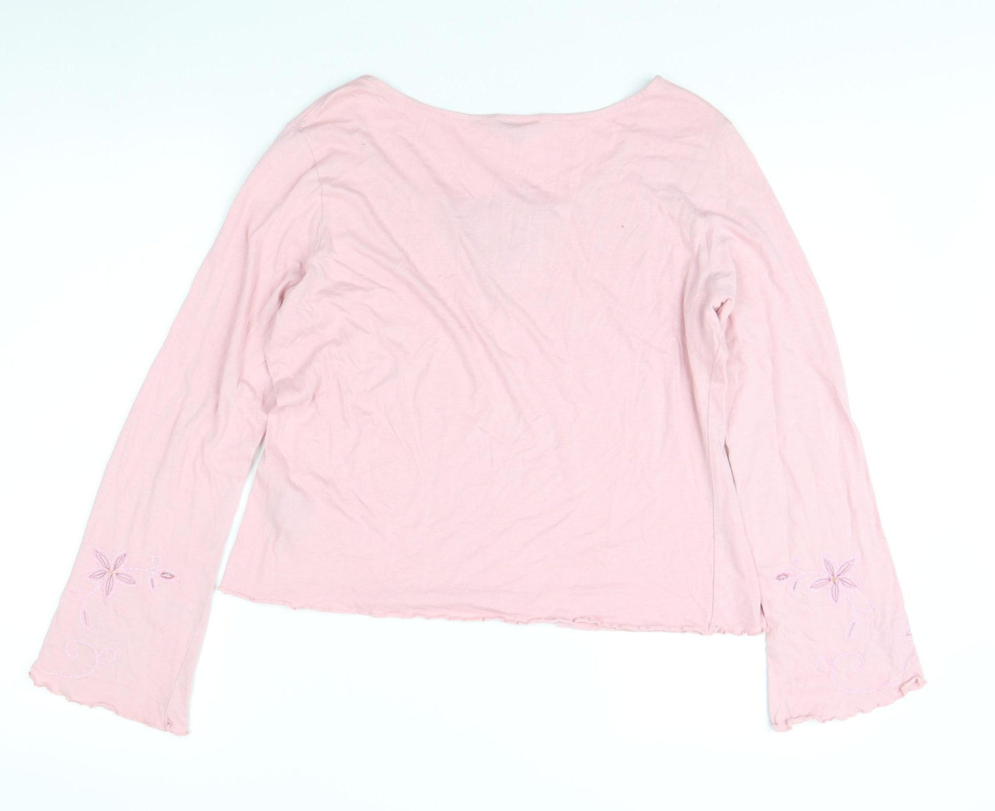 Per Una Women's Pink Embroidered Top Size 18