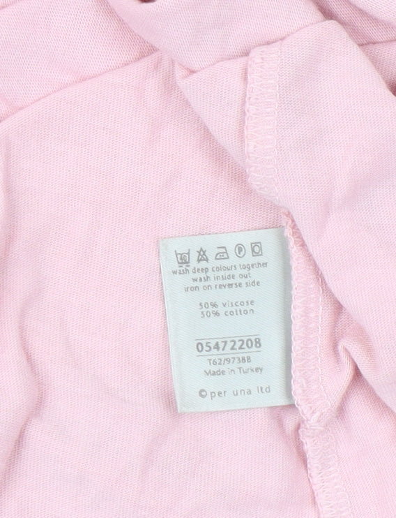 Per Una Women's Pink Embroidered Top Size 18