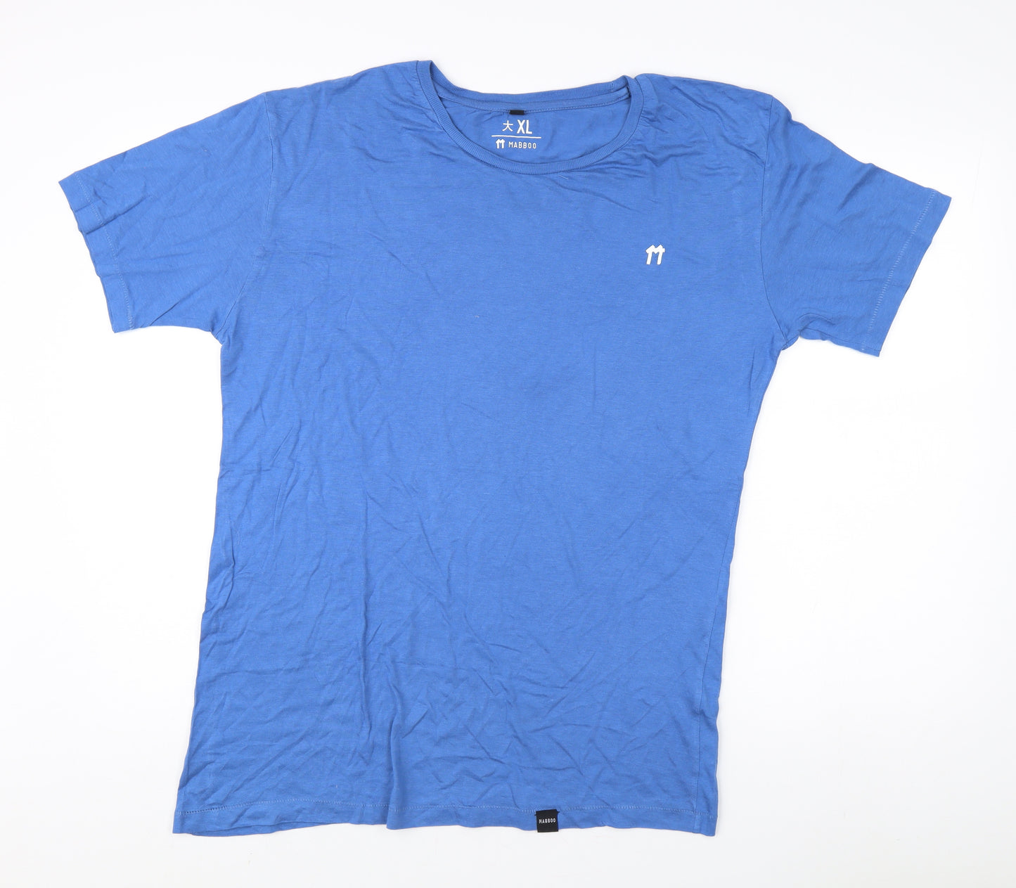 MABBOO Men's XL Blue Short Sleeve Crew Neck T-Shirt