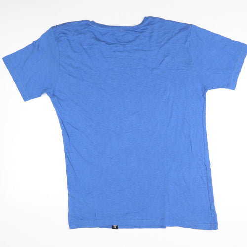 MABBOO Men's XL Blue Short Sleeve Crew Neck T-Shirt