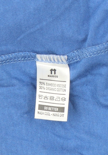MABBOO Men's XL Blue Short Sleeve Crew Neck T-Shirt