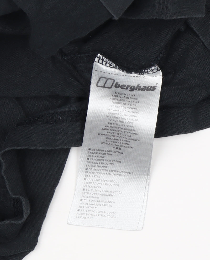 Berghaus Men's Black T-Shirt, Size S, Short Sleeve