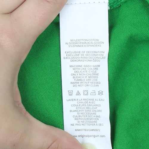 Penguin Green Men's Polo S Classic Fit Cotton