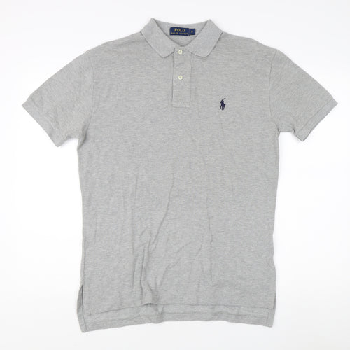 Ralph Lauren Men's Grey Polo Shirt Size S Solid