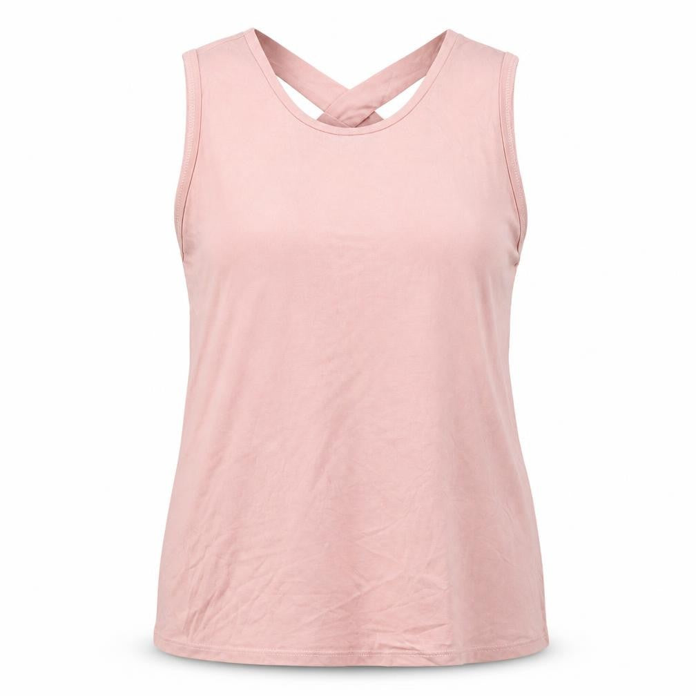 Front view of Oysho Women's Pink Tank Top, size S, Casual Basic