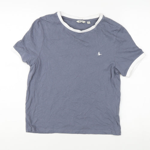 Jack Wills Women's Blue Ringer T-Shirt Size 16