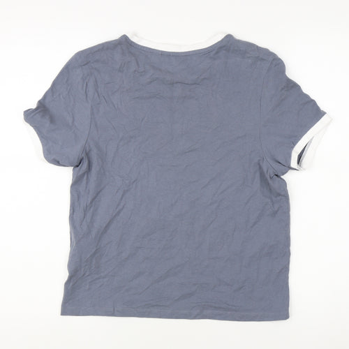 Jack Wills Women's Blue Ringer T-Shirt Size 16