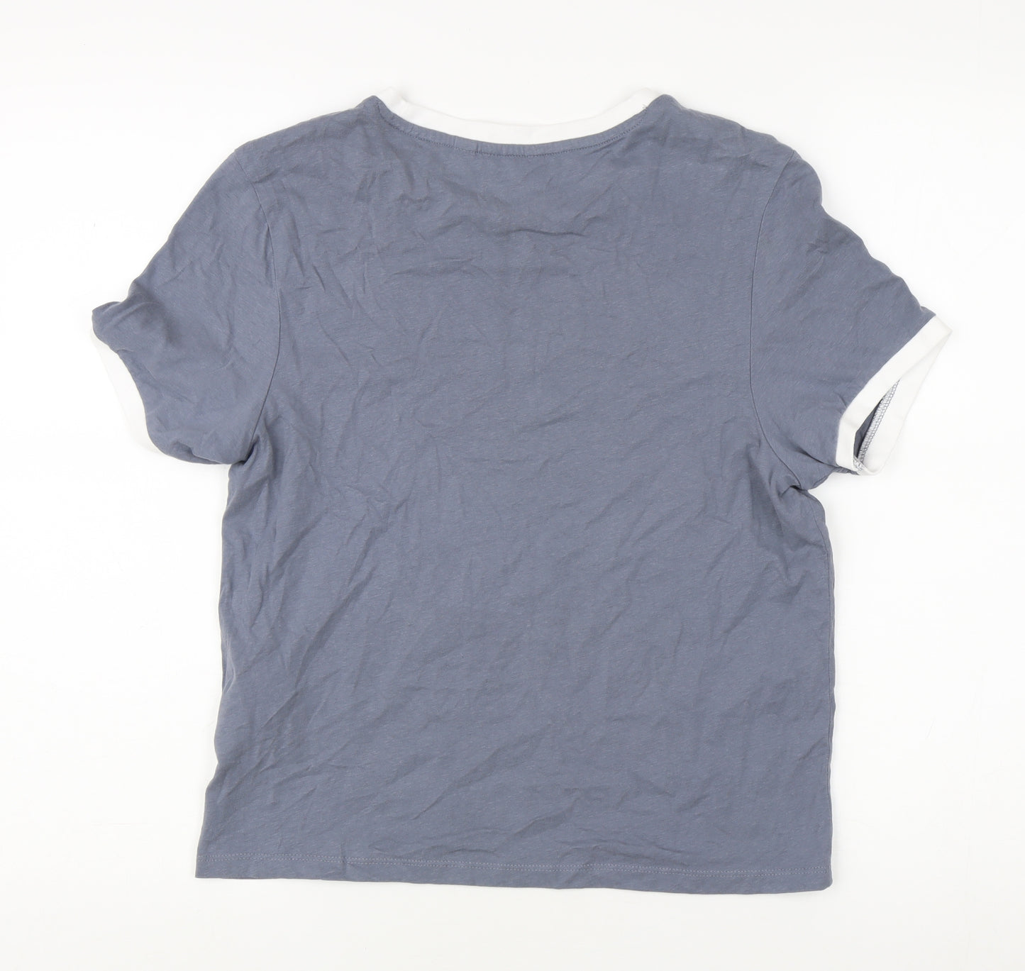 Jack Wills Women's Blue Ringer T-Shirt Size 16