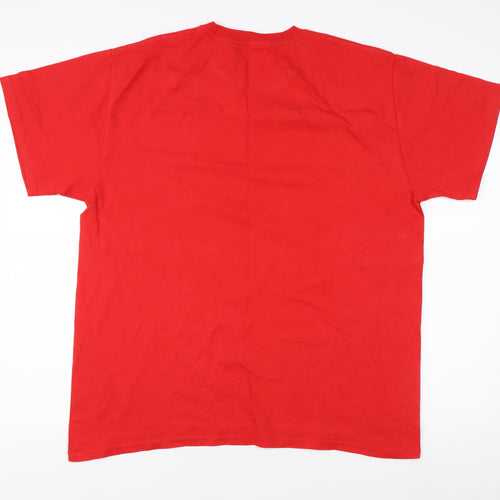 Coca-Cola Men's Red Retro Logo T-Shirt Size L