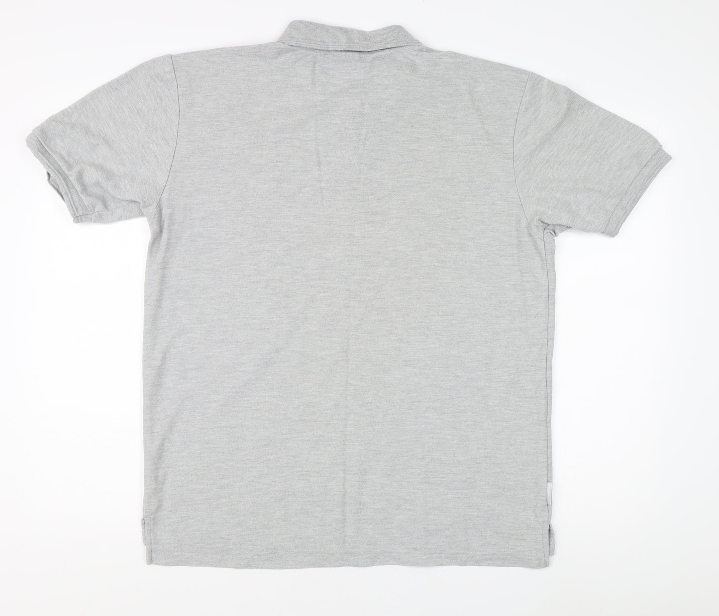 Slazenger Men's Grey Short Sleeve Polo Shirt L