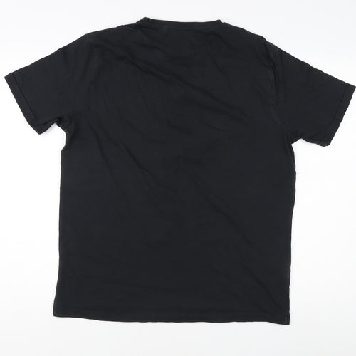 Coca-Cola Men's Black Christmas T-Shirt - Large
