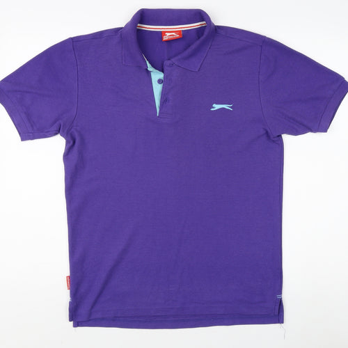 Slazenger Men's Purple Polo Shirt S