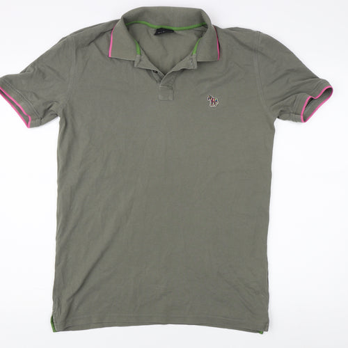 Paul Smith Men's Green Polo Shirt Size S