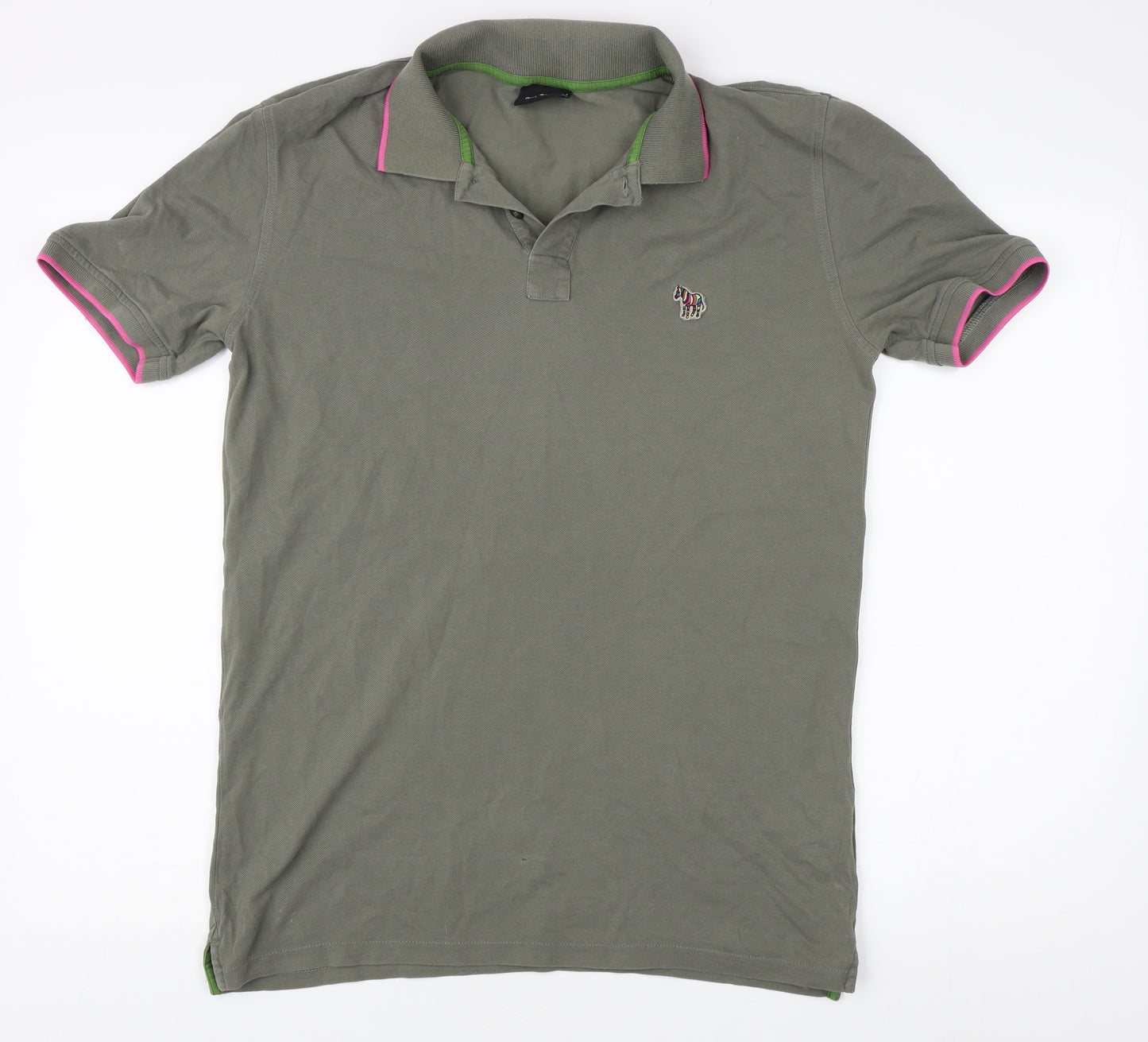 Paul Smith Men's Green Polo Shirt Size S