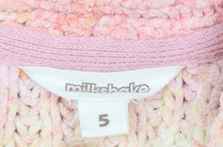Milkshake Girls Pink Striped Cardigan - 5 Years