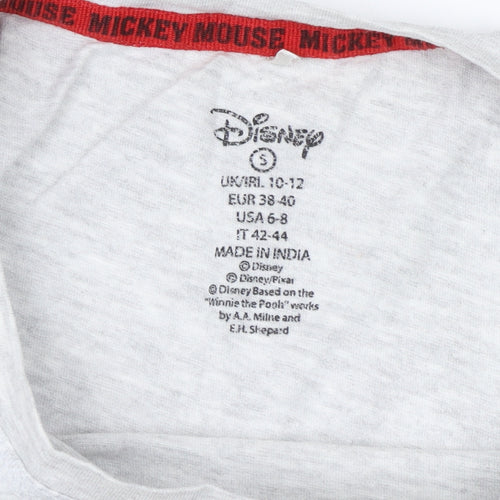 Disney Unisex Grey Mickey Mouse T-Shirt S Casual