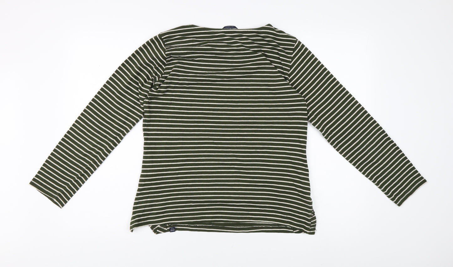 Regatta Women's Green Striped Long Sleeve T-Shirt Size 14