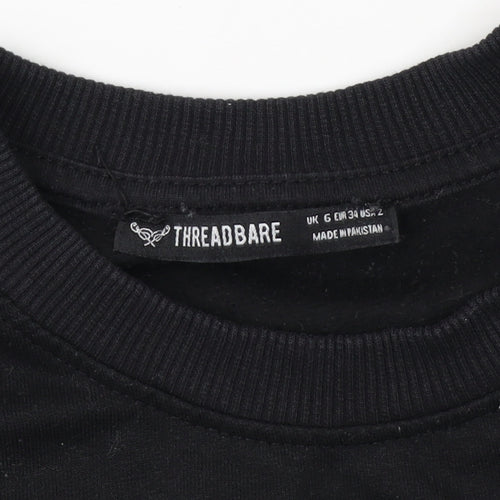 Threadbare Women's Black Pullover Sweatshirt Size 6