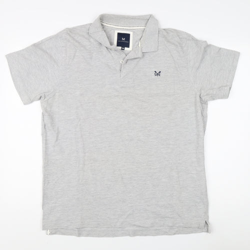 Crew Clothing Men's Grey Polo 2XL Short Sleeve