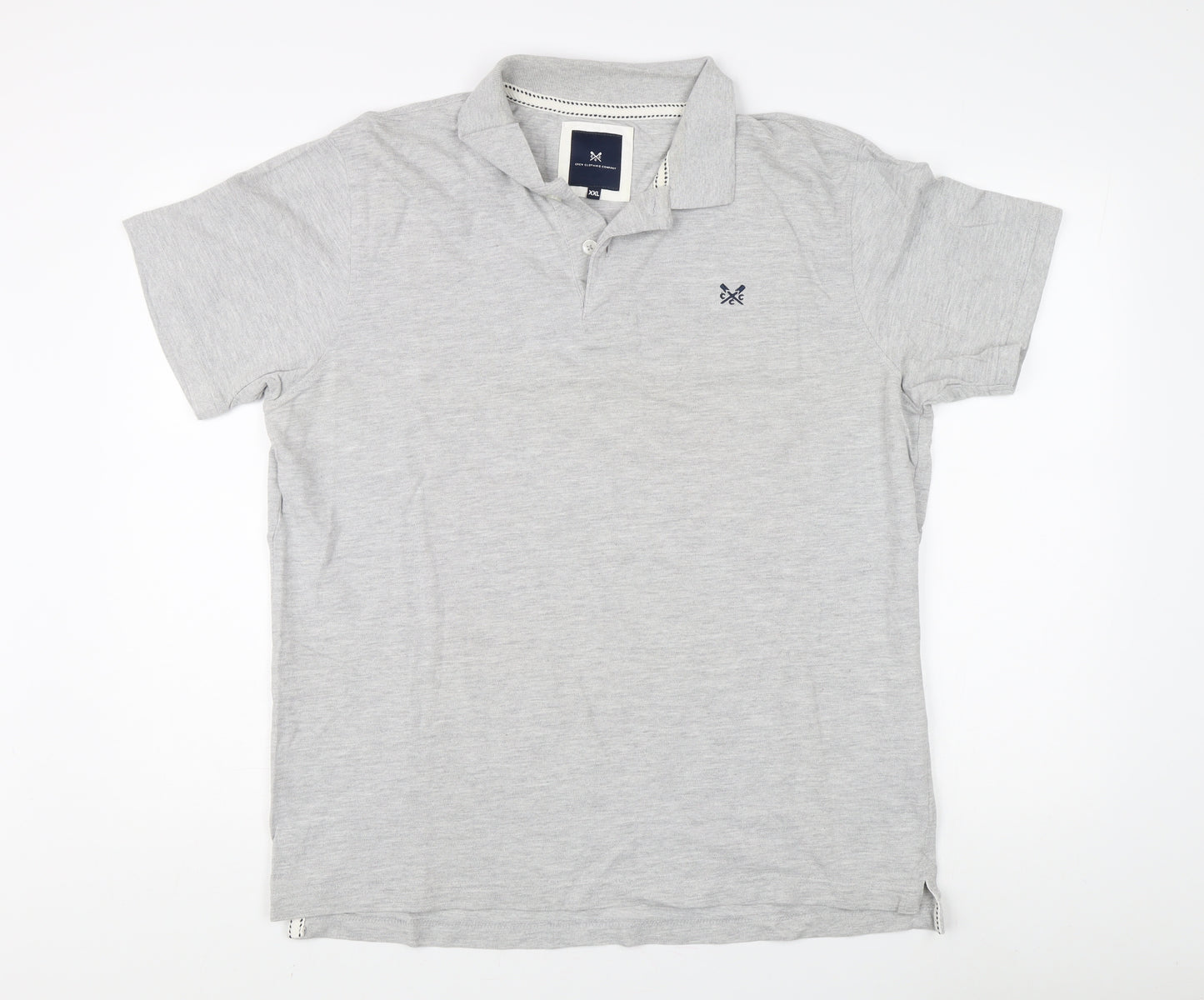 Crew Clothing Men's Grey Polo 2XL Short Sleeve