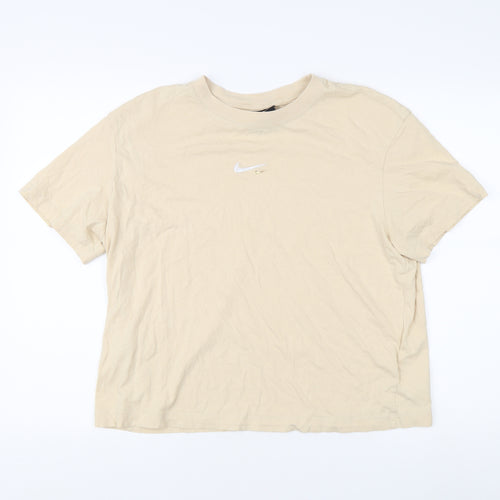 Nike Unisex Beige M T-Shirt Casual Short Sleeve