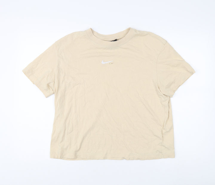 Nike Unisex Beige M T-Shirt Casual Short Sleeve