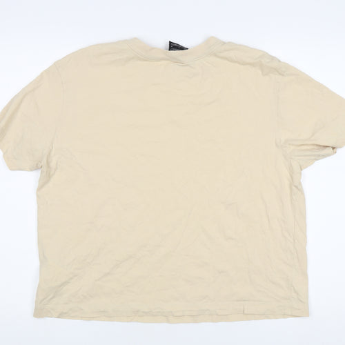 Nike Unisex Beige M T-Shirt Casual Short Sleeve
