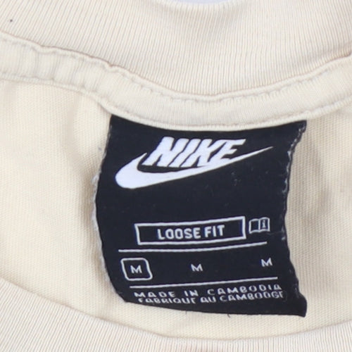 Nike Unisex Beige M T-Shirt Casual Short Sleeve