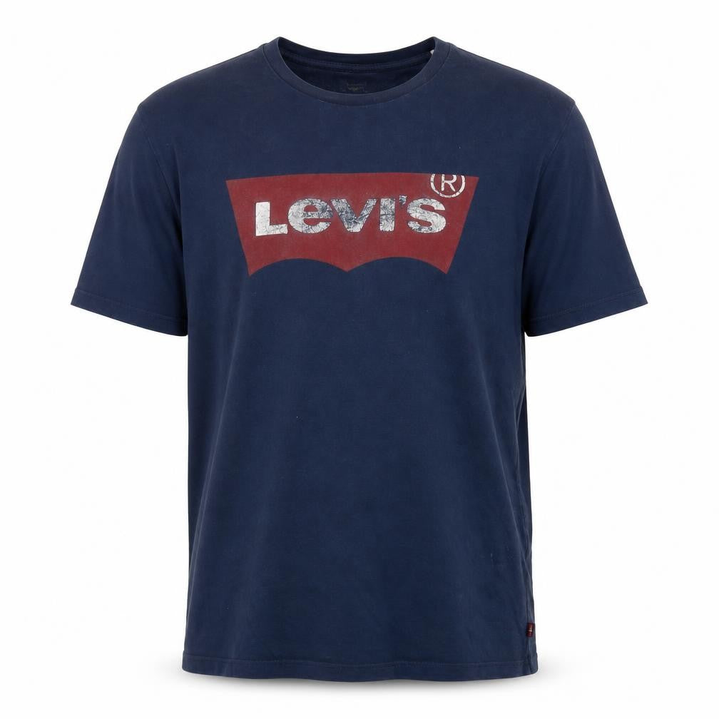 Front view of Levi's Men's Blue Graphic Logo T-Shirt M