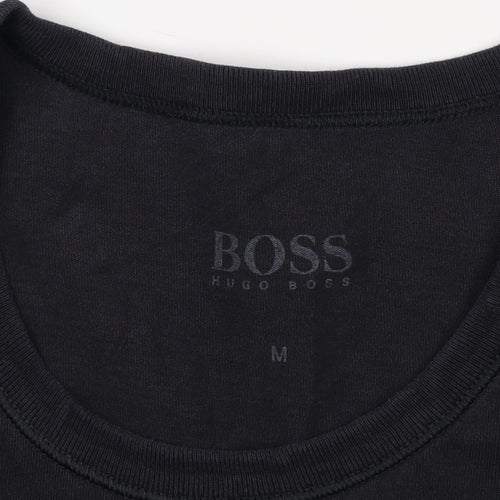 Hugo Boss Men's Black Cotton Logo T-Shirt M