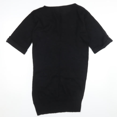 Marks and Spencer Women's Black Jumper Dress - Size 12