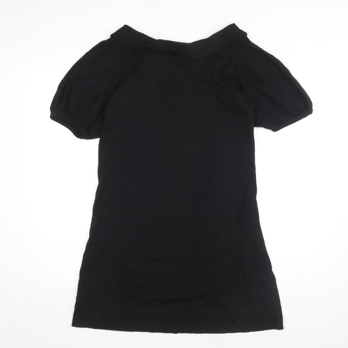 Zara Women Black T-Shirt Dress Size M Short Sleeve