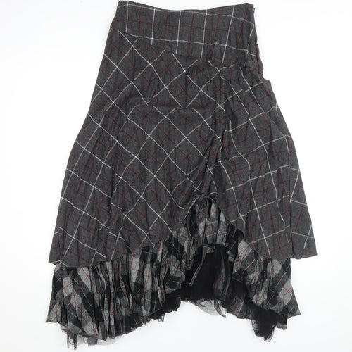Per Una Women's Plaid A-Line Midi Skirt, Size 10