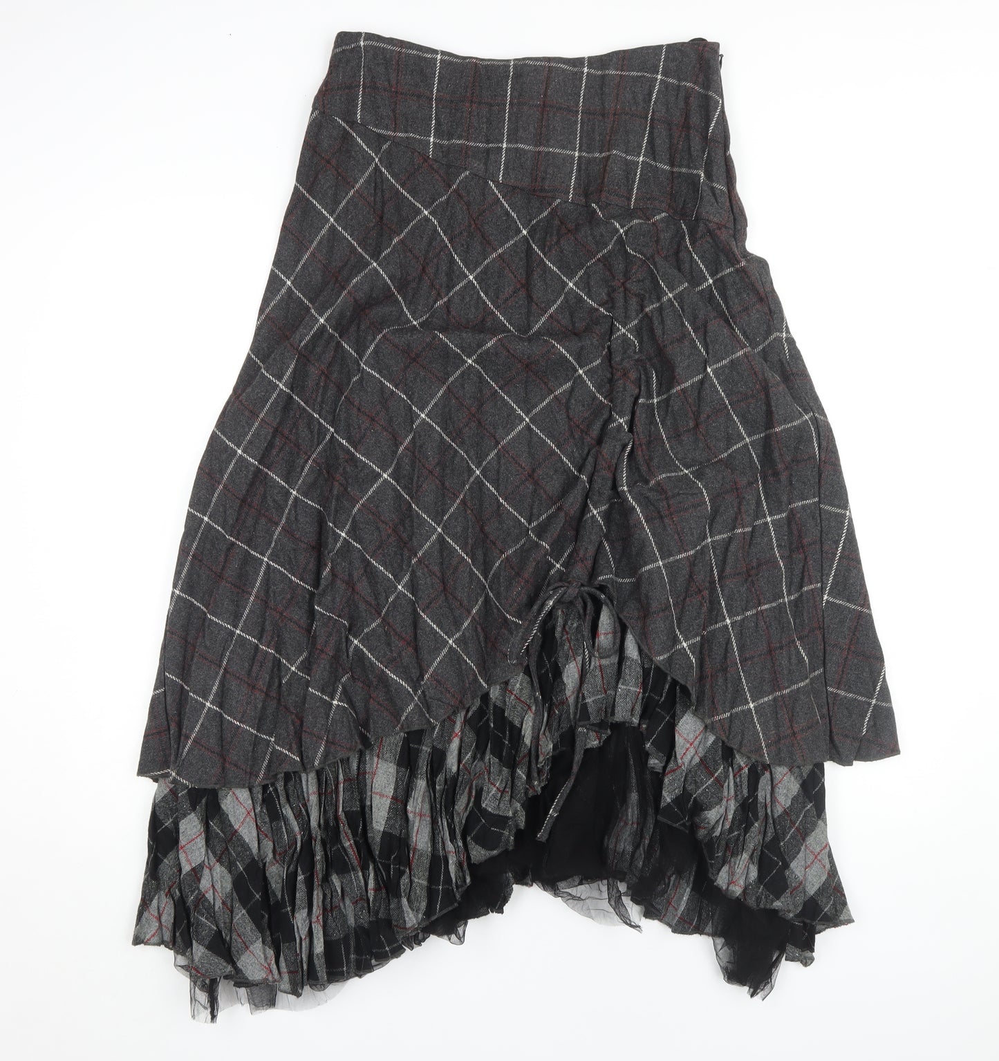 Per Una Women's Plaid A-Line Midi Skirt, Size 10