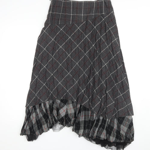 Per Una Women's Plaid A-Line Midi Skirt, Size 10
