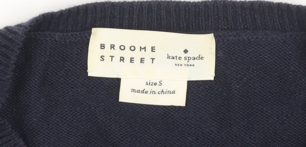 Kate Spade Women's Black Owl Pullover Jumper Size S