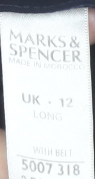 Marks and Spencer Women’s Black Wide-Leg Trousers Size 12