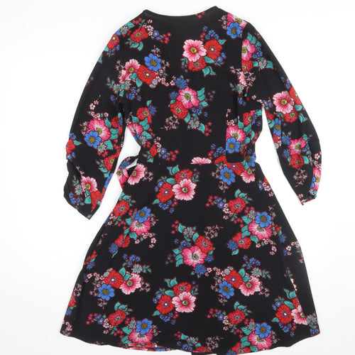 Red Herring Women's Multicoloured Floral Wrap Dress Size 10