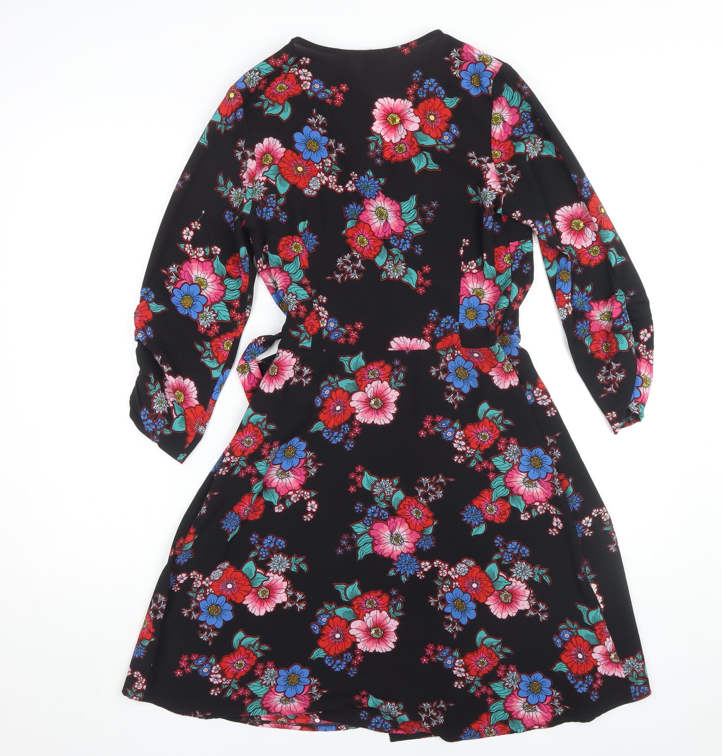 Red Herring Women's Multicoloured Floral Wrap Dress Size 10