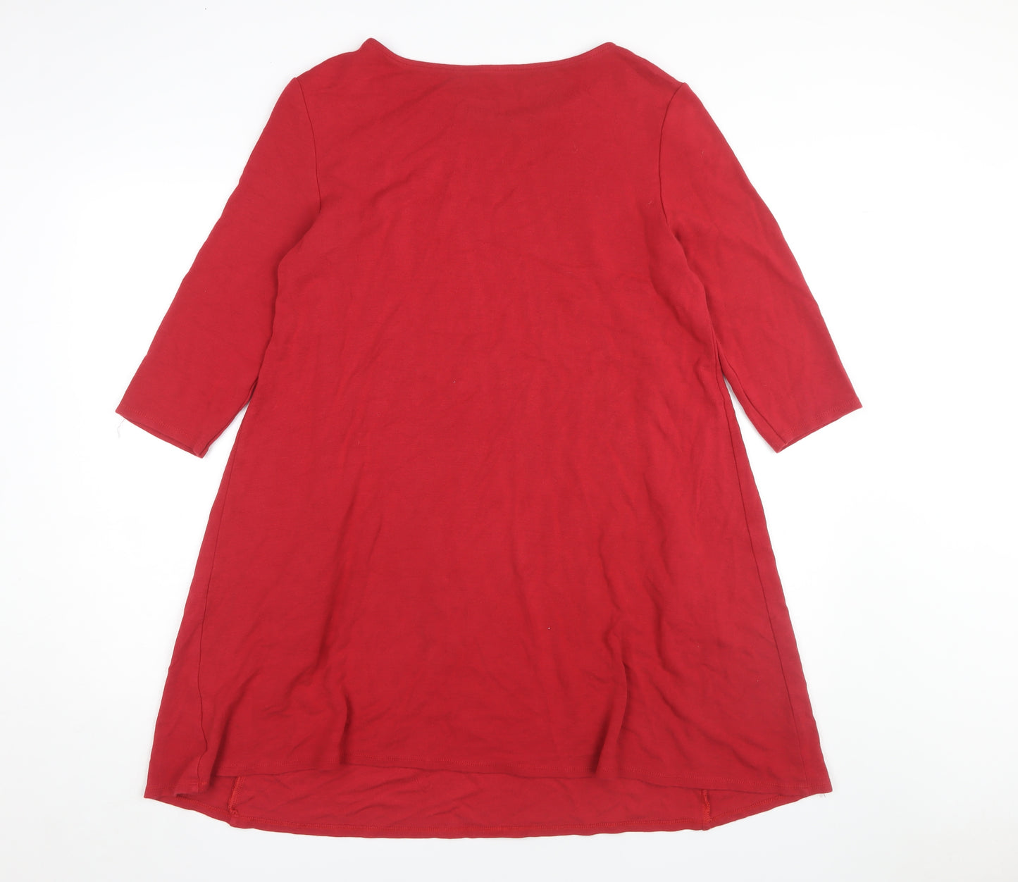 Roman Women's Red Dress Size 14 Round Neck