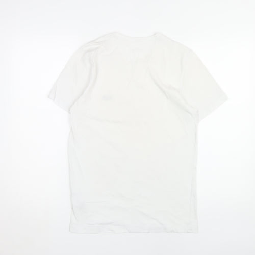 Hugo Boss Men's White Cotton Logo T-Shirt Size S