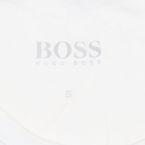 Hugo Boss Men's White Cotton Logo T-Shirt Size S