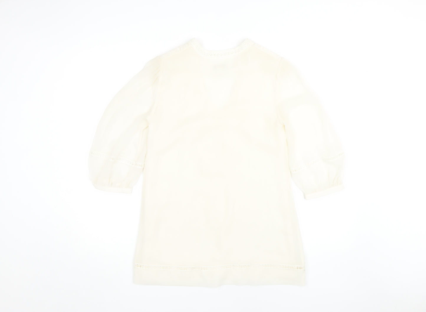 Monsoon Women's Ivory Tunic Blouse Size 8 Regular