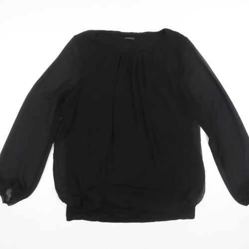 Roman Women's Black Long Sleeve Blouse Size 12