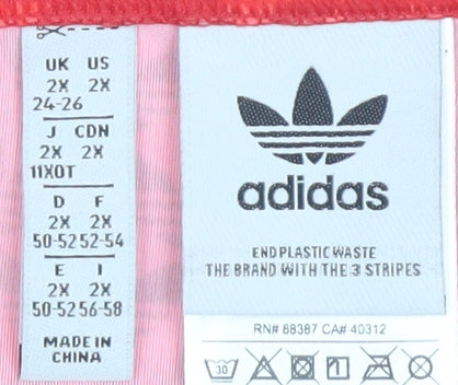 Adidas Women's Red Swim Top 24-26 Plus Size