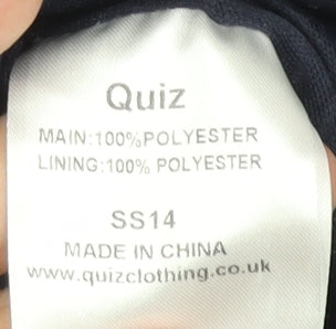 Quiz Women's Blue Sequin Long Dress Size 18