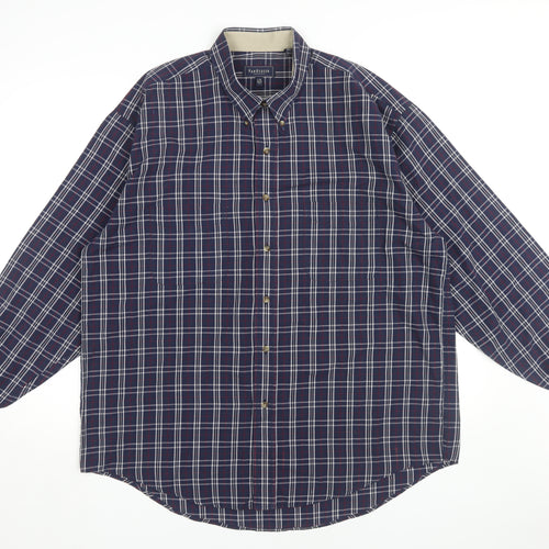 Van Heusen Men's Large Plaid Button-Up Shirt Multicoloured