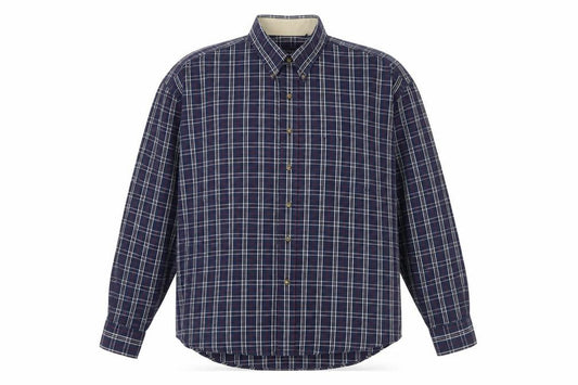 Front view of Van Heusen Men's Large Plaid Button-Up Shirt Multicoloured